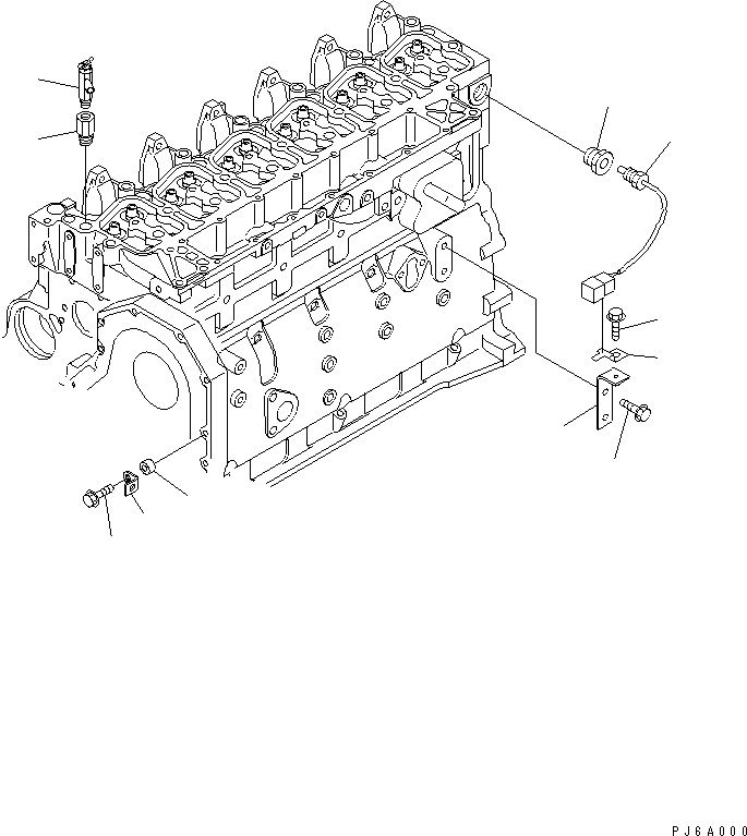 Engines Komatsu / S6D102E-1DD S/N 26200929-UP(s6d102dc) / WATER TEMPERATURE SENSOR(#26258773-)(030020 : A1010-01B0)