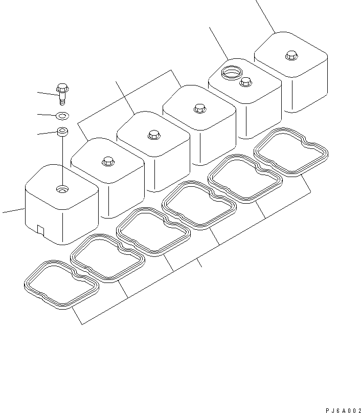 Engines Komatsu / S6D102E-1DD S/N 26200929-UP(s6d102dc) / HEAD COVER(#26258773-)(030040 : A111P-01A6)