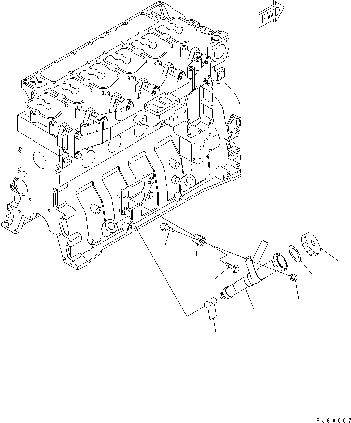 Engines Komatsu / S6D102E-1DD S/N 26200929-UP(s6d102dc) / OIL FILLER(#26258773-)(030210 : A2070-01A6)