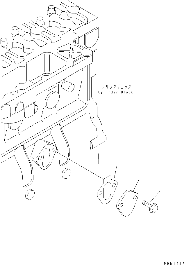 Engines Komatsu / S6D102E-1DD S/N 26200929-UP(s6d102dc) / CYLINDER BLOCK BLIND COVER(#26240889-)(030520 : A417P-01A3)