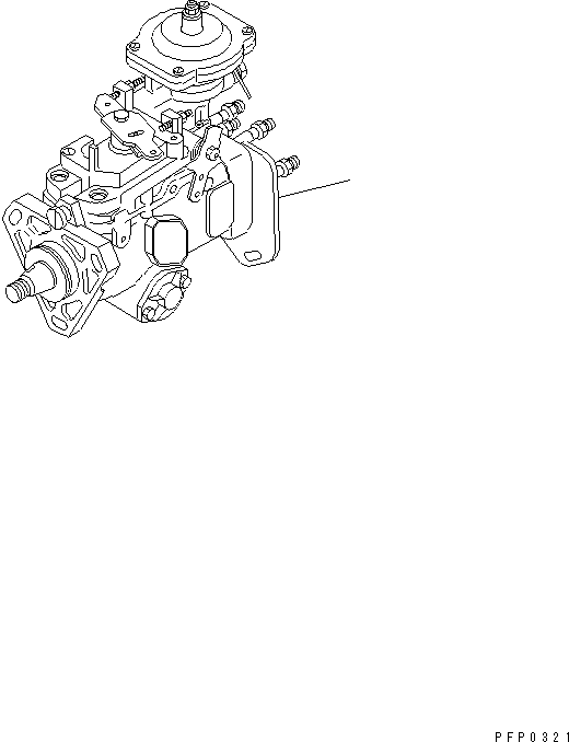 Komatsu parts book diagram for S6D102E-1AA S/N 21180000-UP: FUEL INJECTION PUMP