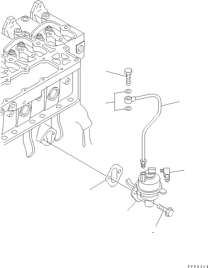 Komatsu parts book diagram for S6D102E-1AA S/N 21180000-UP: FUEL LIFT PUMP