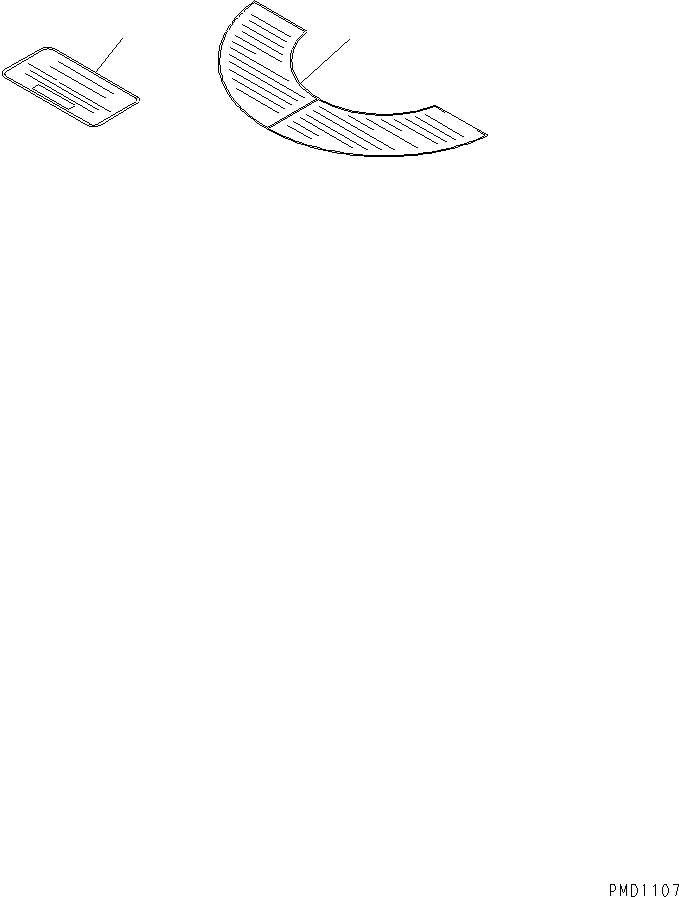 Komatsu parts book diagram for S6D102E-1W-D S/N 26200929-UP: CAUTION PLATE (ENGLISH)(#26222494-26259961)