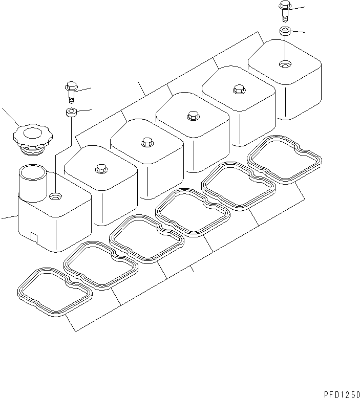 Engines Komatsu / S6D102E-1C-6C S/N 26200163-UP(s6d102oc) / HEAD COVER(#26201318-26231951)(030070 : A111P-01A2X)
