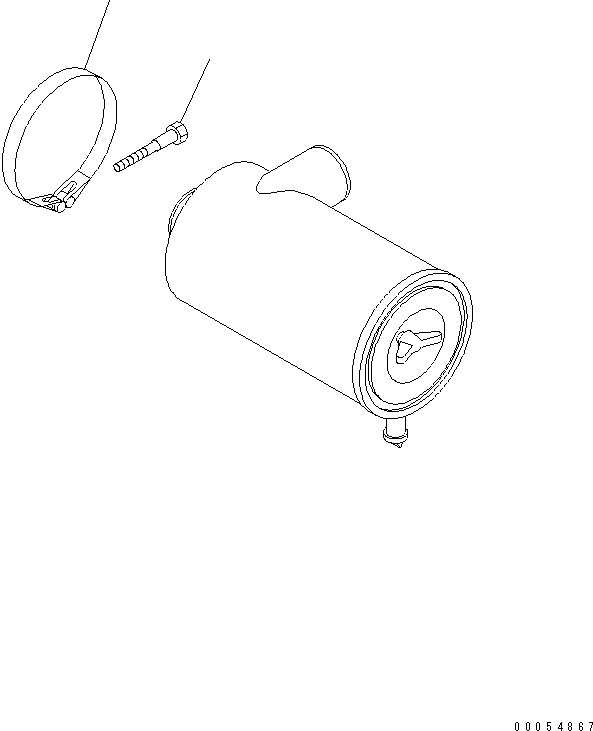 Engines Komatsu / S6D102E-1C-6C S/N 26200163-UP(s6d102oc) / AIR CLEANER(#26250234-26257385)(032260 : B9999-01Y5)