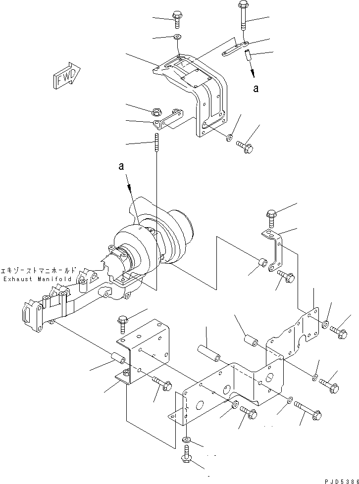 Engines Komatsu / S6D102E-1C-6C S/N 26200163-UP(s6d102oc) / HEAT SHIELD (TUNNEL SEPC.) (CERAMIC TYPE)(#26257386-26285252)(030320 : A1570-01C3Z)