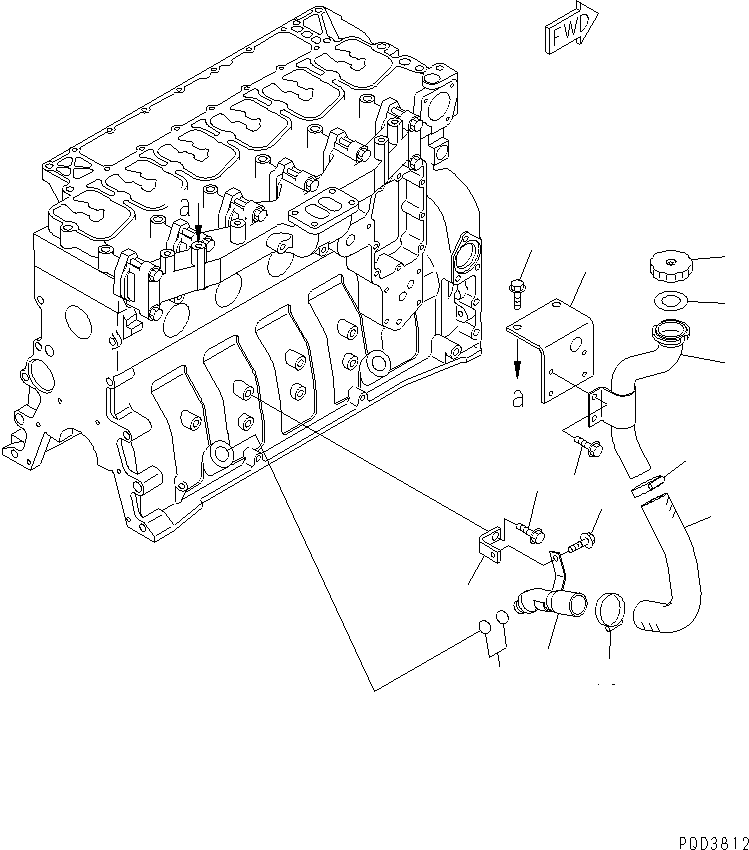 Engines Komatsu / S6D102E-1C-6C S/N 26200163-UP(s6d102oc) / OIL FILLER(#26202240-)(030640 : A2070-01A5)