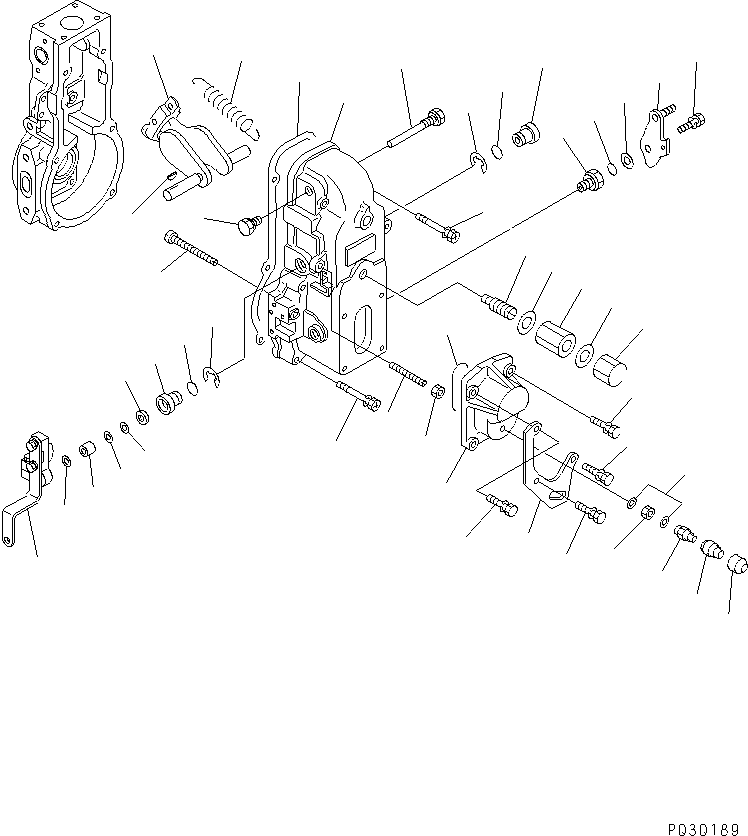 Engines Komatsu / S6D102E-1C-6C S/N 26200163-UP(s6d102oc) / FUEL INJECTION PUMP (GOVERNOR) (2/2) (FOR HYD. CONTROL SYSTEM AND REGULATION OF EPA) (INNER PARTS)(#26233001-)(031040 : A401P-05B2)