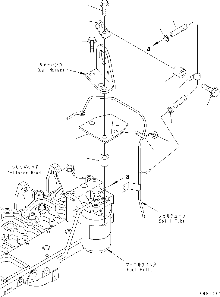Engines Komatsu / S6D102E-1C-6C S/N 26200163-UP(s6d102oc) / FUEL RETURN(#26200929-26291074)(031270 : A4230-Z1A1A)