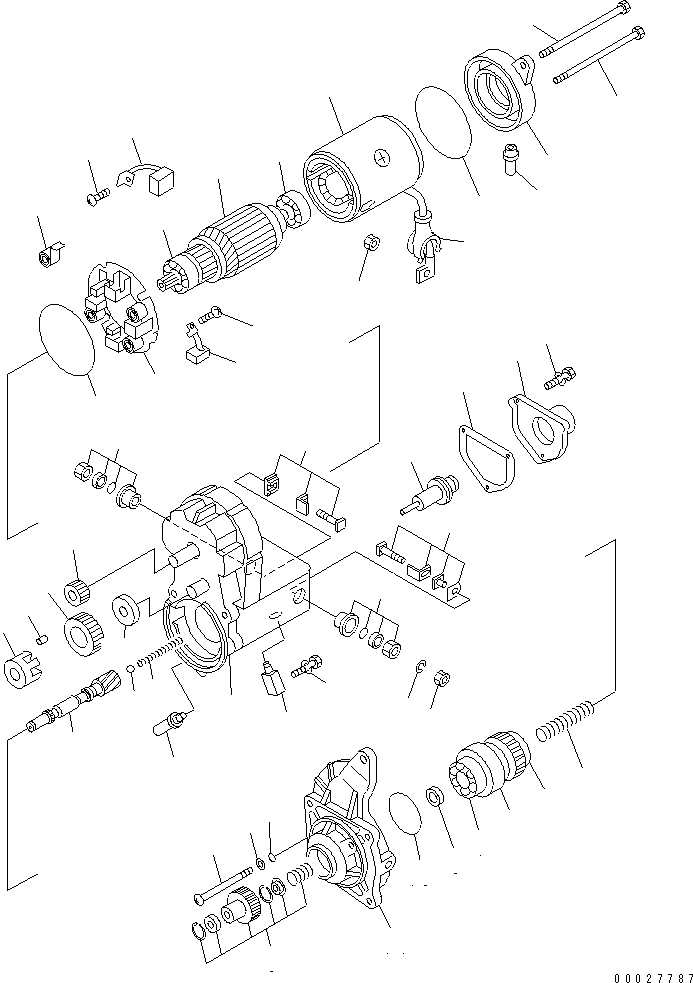 Engines Komatsu / S6D102E-1C-6C S/N 26200163-UP(s6d102oc) / STARTING MOTOR (5.5KW) (INNER PARTS)(#26200467-)(031700 : A621P-02A1)