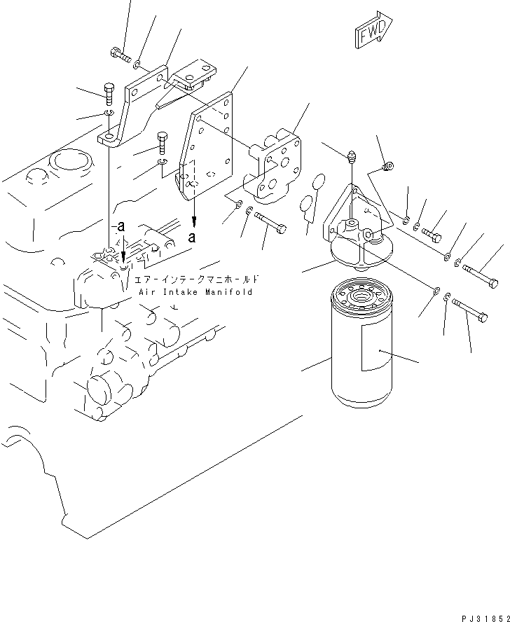 Engines Komatsu / S6D105-1PP S/N 81520-UP(s6d1056c) / LUBRICATING OIL FILTER AND MOUNTING(#81520-92778)(090020 : 0311)