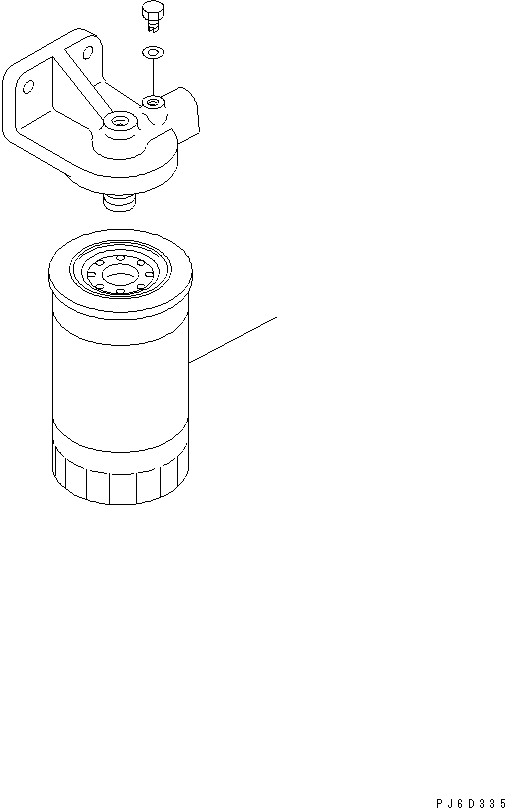 Engines Komatsu / S6D105-1PP S/N 81520-UP(s6d1056c) / ADDITIONAL FUEL FILTER CARTRIDGE(120050 : 0417)