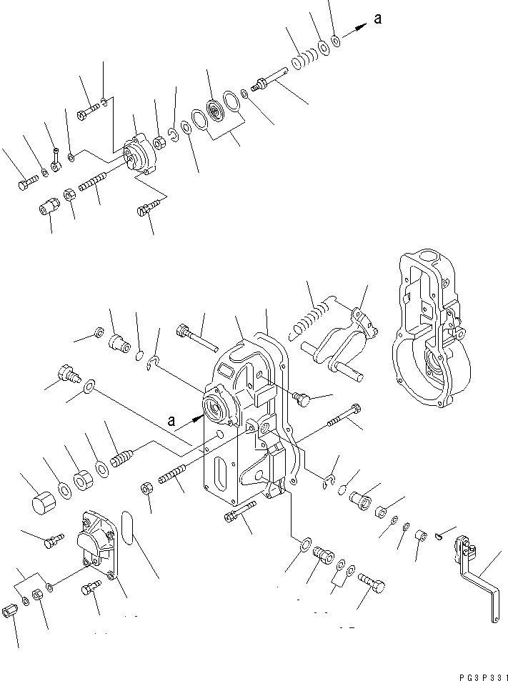 Engines Komatsu / S6D105-1PP S/N 81520-UP(s6d1056c) / FUEL INJECTION PUMP (GOVERNOR) (2/2)(#81520-111311)(120090 : 0462)