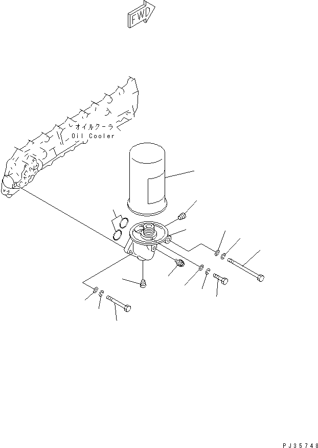 Engines Komatsu / S6D105-1AH S/N 94066-UP(s6d1056r) / LUBRICATING OIL FILTER AND MOUNTING(090020 : 0311)