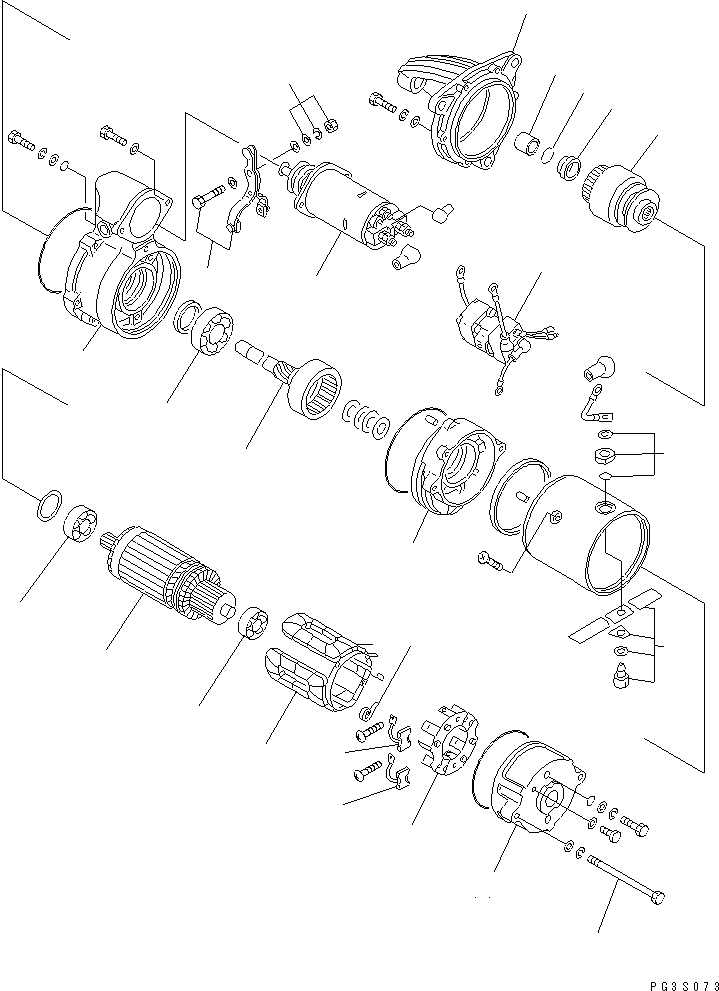 Engines Komatsu / S6D105-1AH S/N 94066-UP(s6d1056r) / STARTING MOTOR (5.5KW)(180100 : 0661)