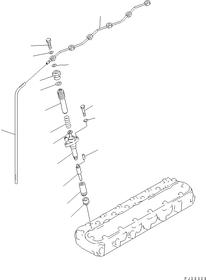 Engines Komatsu / S6D105-1WW S/N 63244-UP(s6d1057r) / FUEL NOZZLE AND SPILL PIPE(120060 : 0421)