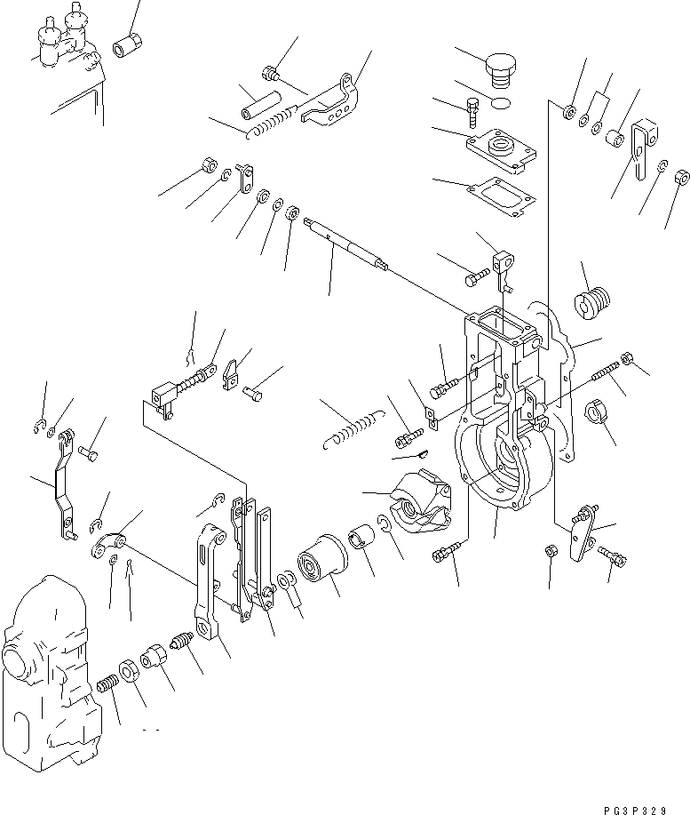 Engines Komatsu / S6D105-1WW S/N 63244-UP(s6d1057r) / FUEL INJECTION PUMP (GOVERNOR) (1/2)(#84313-86476)(120090 : 0463)
