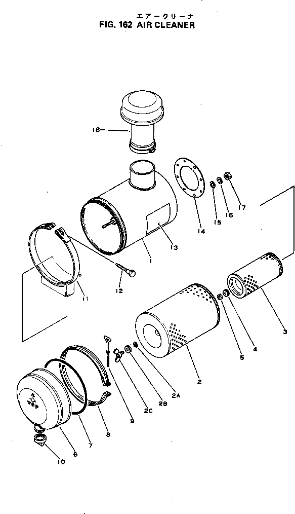 Komatsu parts book diagram for S6D105-1J S/N 19730-UP: 