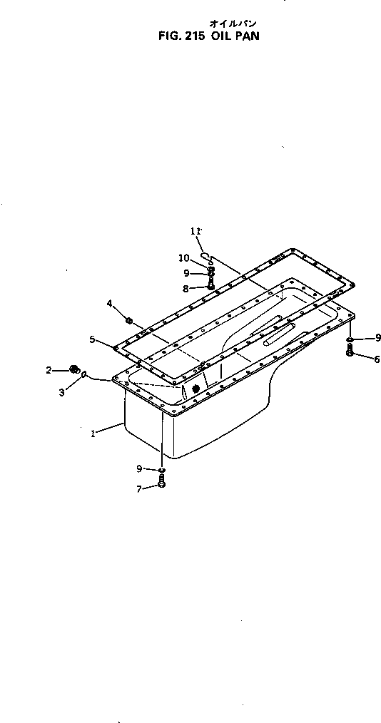 Komatsu parts book diagram for S6D105-1J S/N 19730-UP: 