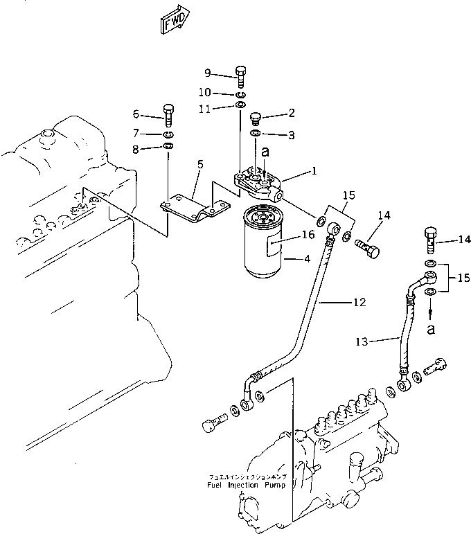 Komatsu parts book diagram for S6D105-1EE S/N 76583-UP: 