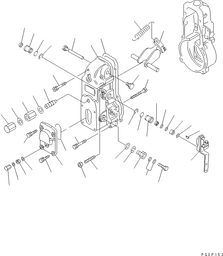 Komatsu parts book diagram for S6D105-1EE S/N 76583-UP: 