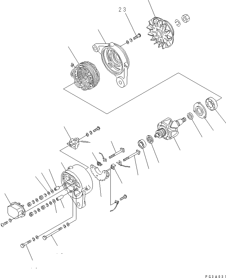Komatsu parts book diagram for S6D105-1EE S/N 76583-UP: 