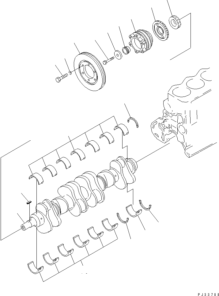 Engines Komatsu / S6D105-1TT S/N 86423-UP(s6d105ic) / CRANKSHAFT (WITHOUT AIR CONDITIONER)(060090 : 0231)
