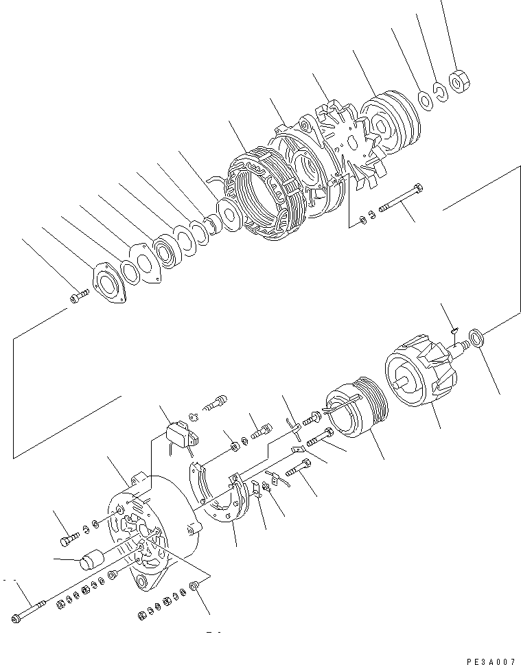 Engines Komatsu / S6D105-1SS S/N 86535-UP(s6d105kc) / ALTERNATOR (35A)(180060 : 0641)