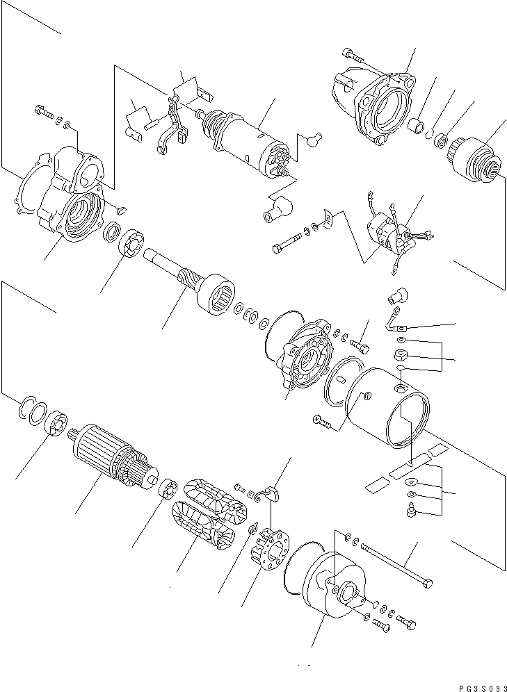 Engines Komatsu / S6D105-1SS S/N 86535-UP(s6d105kc) / STARTING MOTOR (7.5KW)(180090 : 0661)