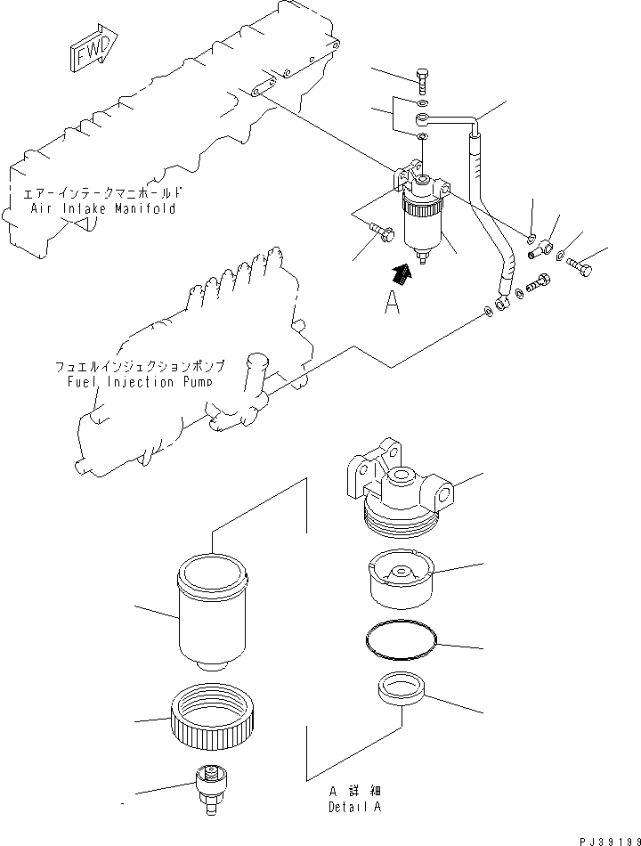 Engines Komatsu / S6D108-1B S/N 11731-UP(s6d108-c) / WATER SEPARATOR AND PIPING(120030 : 0415)