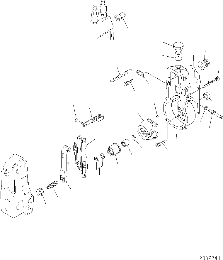 Engines Komatsu / S6D108-1B S/N 11731-UP(s6d108-c) / FUEL INJECTION PUMP (GOVERNOR) (1/2)(#12560-)(120070 : 0461)
