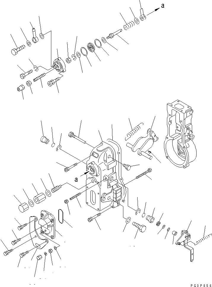 Komatsu parts book diagram for S6D108-1G-6 S/N 10001-UP: FUEL INJECTION PUMP (GOVERNOR) (2/2) (INNER PARTS)(#15614-)