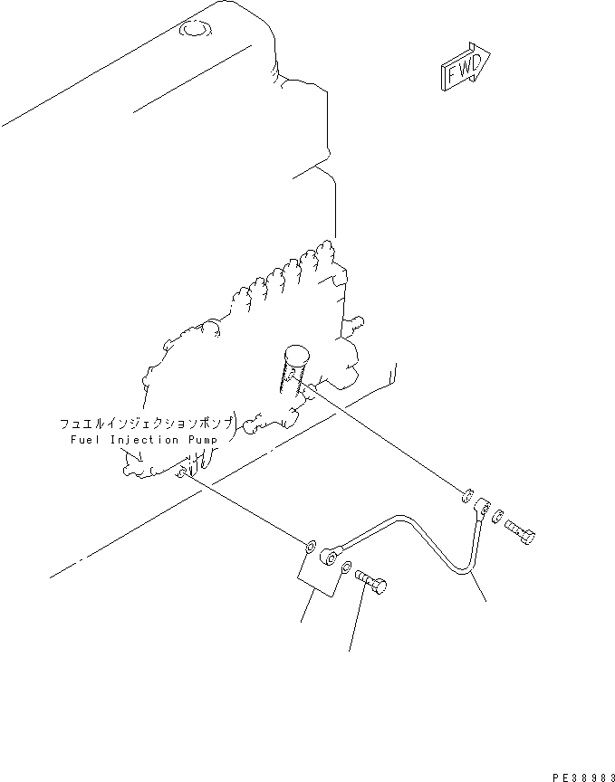 Komatsu parts book diagram for S6D108-1G-6 S/N 10001-UP: FUEL INJECTION PUMP LUBRICATOR