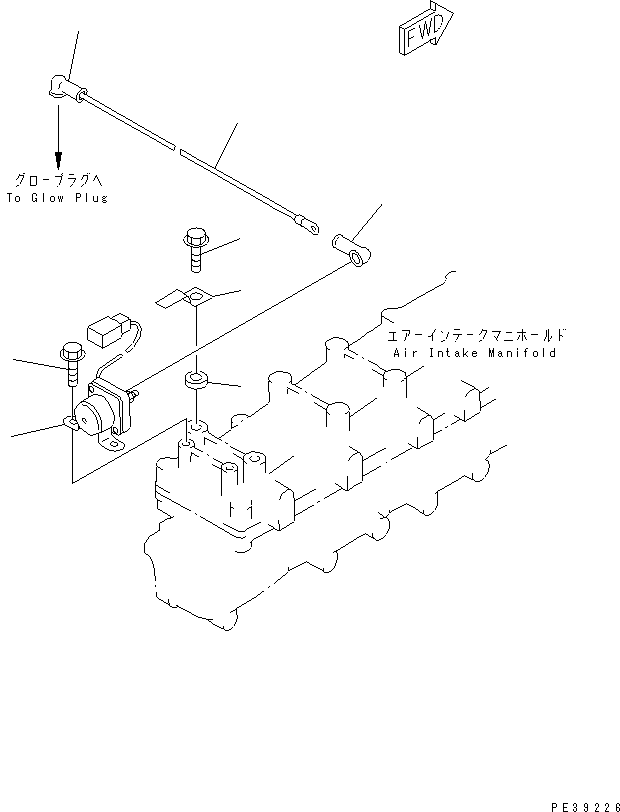 Komatsu parts book diagram for S6D108E-2A-N6 S/N 19030-UP: GLOW RALAY(#21560-)