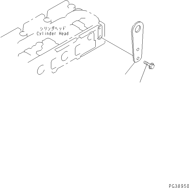 Komatsu parts book diagram for S6D108-1C-6 S/N 10001-UP: REAR HANGER