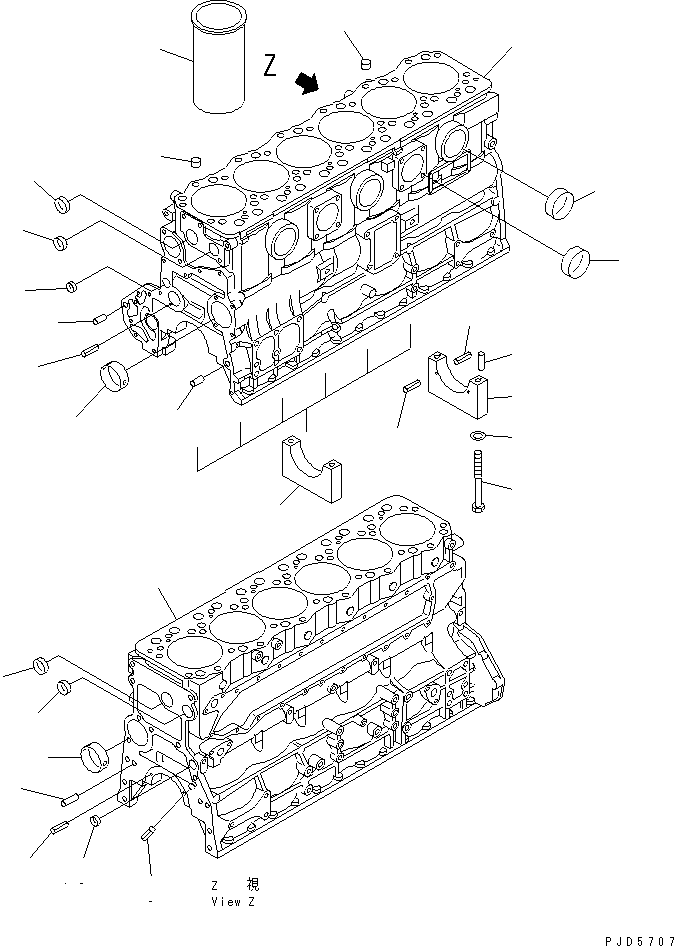 Engines Komatsu / S6D108-1C-6 S/N 10001-UP(s6d108cr) / CYLINDER BLOCK(030140 : A2010-A2A2)