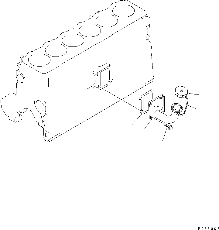 Engines Komatsu / S6D108-1C-6 S/N 10001-UP(s6d108cr) / OIL FILLER(030170 : A2070-A2A1)