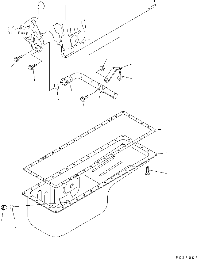 Engines Komatsu / S6D108-1C-6 S/N 10001-UP(s6d108cr) / OIL PAN AND SUCTION TUBE(030190 : A2110-A2B2)