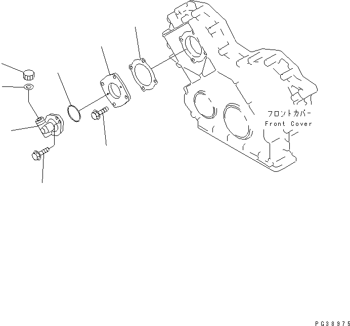 Komatsu parts book diagram for S6D108-1C-6 S/N 10001-UP: TACHOMETER DRIVE
