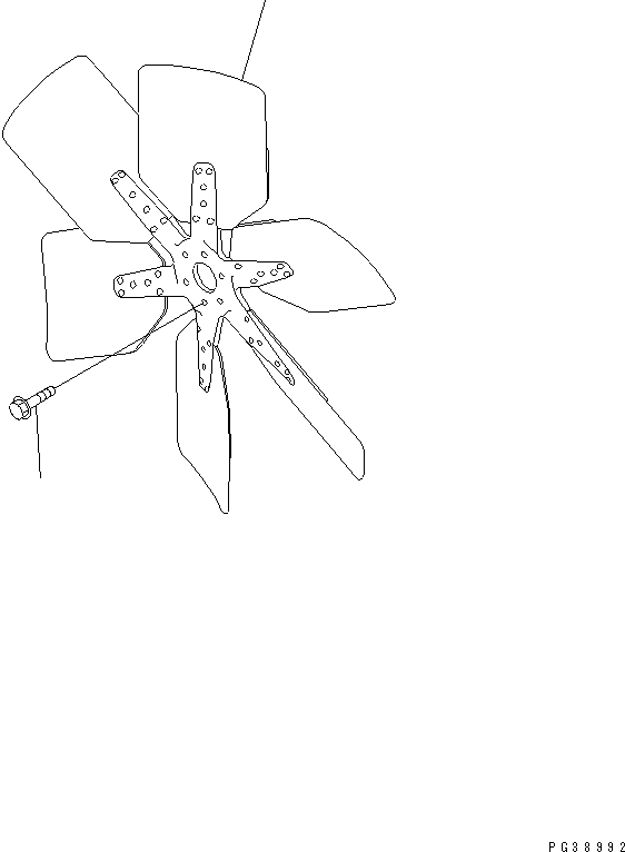 Komatsu parts book diagram for S6D108-1C-6 S/N 10001-UP: COOLING FAN