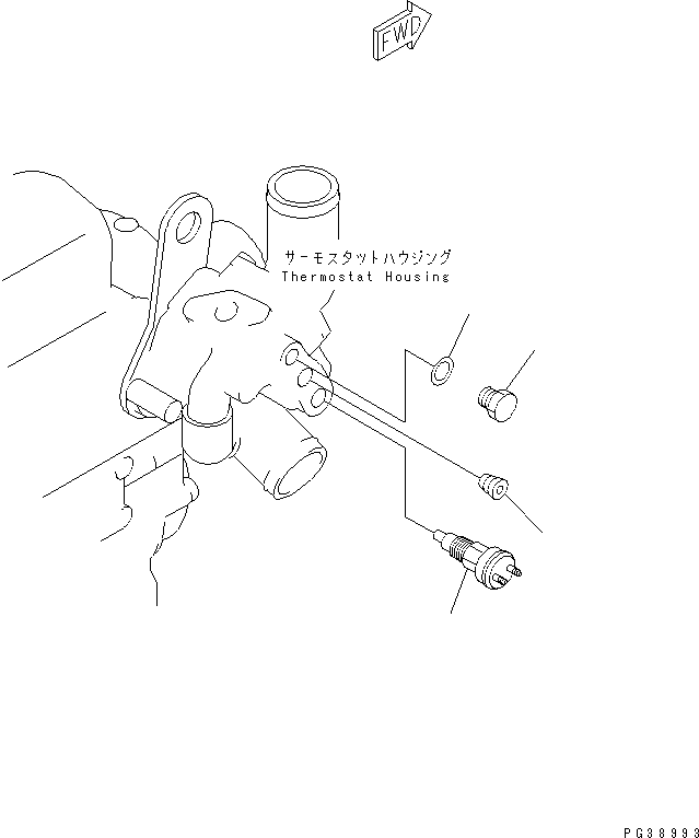 Engines Komatsu / S6D108-1C-6 S/N 10001-UP(s6d108cr) / WATER TEMPERATURE SWITCH (NORMAL OPEN TYPE)(030560 : A5090-A2A1)