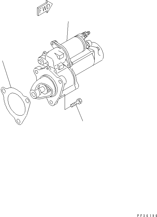 Engines Komatsu / S6D108-1C-6 S/N 10001-UP(s6d108cr) / STARTING MOTOR MOUNTING (7.5KW)(#13921-27718)(030630 : A6210-A2A2)