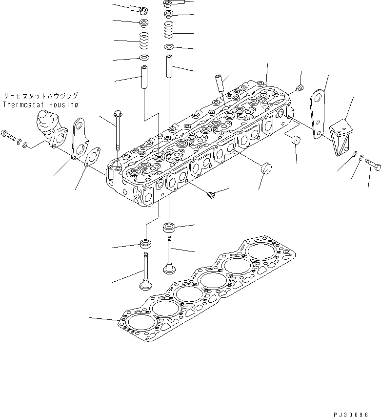 Engines Komatsu / S6D110-1A S/N 50195-UP(s6d110-r) / CYLINDER HEAD(030010 : 0101)