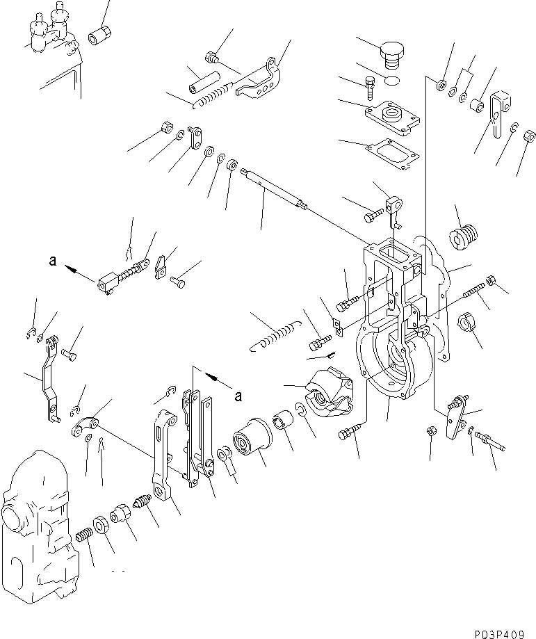 Engines Komatsu / S6D110-1A S/N 50195-UP(s6d110-r) / FUEL INJECTION PUMP (GOVERNOR) (1/2)(#50195-54719)(120090 : 0461)