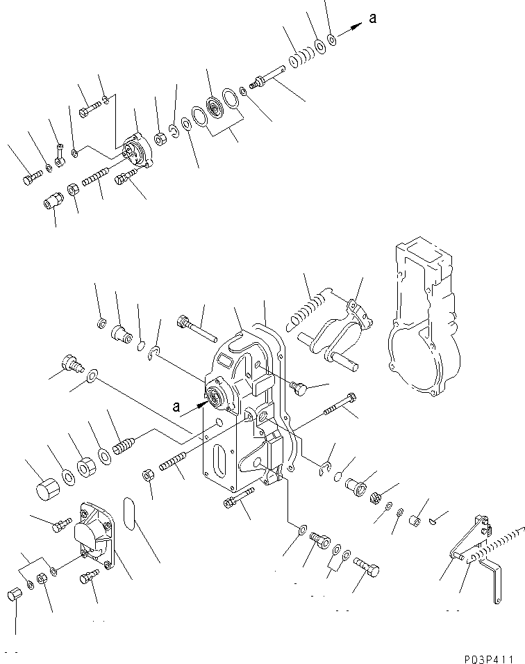 Engines Komatsu / S6D110-1A S/N 50195-UP(s6d110-r) / FUEL INJECTION PUMP (GOVERNOR) (2/2)(#54720-)(120120 : 0462A)