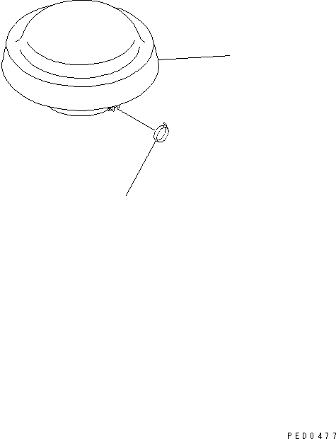 Komatsu parts book diagram for S6D125E-2H S/N 60863-UP: AIR CLEANER CAP(#61659-80454)
