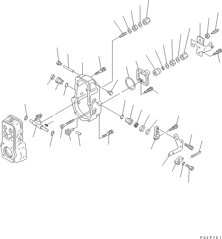 Komatsu parts book diagram for S6D125E-2H S/N 60863-UP: FUEL INJECTION PUMP (GOVERNOR) (2/2) (INNER PARTS)(#61659-)