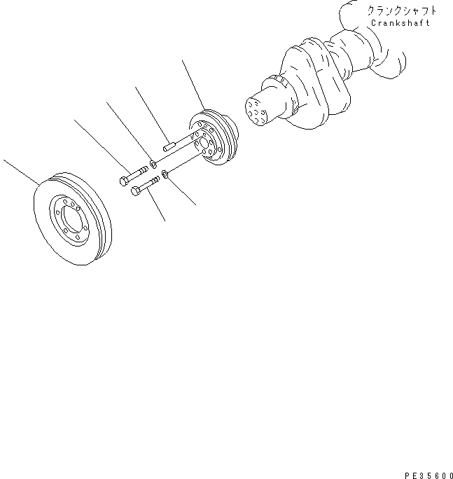 Komatsu parts book diagram for S6D125E-2C-6 S/N 60721-UP: DAMPER(#60863-)