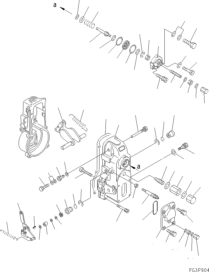Komatsu parts book diagram for S6D125E-2C-6 S/N 60721-UP: FUEL INJECTION PUMP (GOVERNOR) (2/2) (INNER PARTS)(#60863-66443)