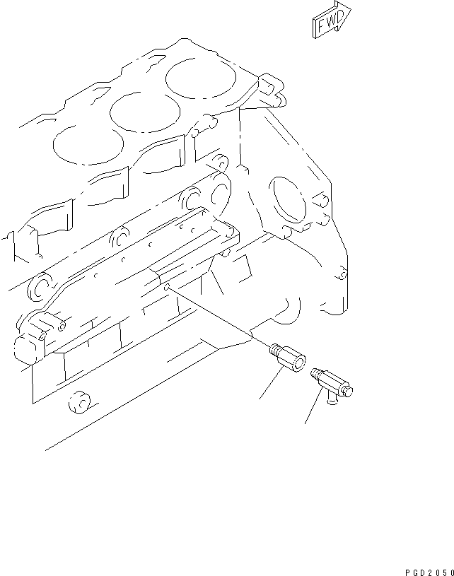 Engines Komatsu / S6D125E-2F-6 S/N 60721-UP(s6d1208c) / WATER DRAIN VALVE (EXTREME COLD TERRAIN SPEC.)(#63492-)(030470 : A3330-A3A6)